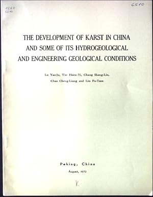 Imagen del vendedor de The Development of Karst in China and some of its Hydrogeological and Engineering Geological Conditions. a la venta por books4less (Versandantiquariat Petra Gros GmbH & Co. KG)