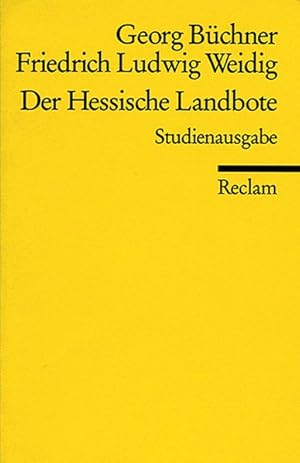 Bild des Verkufers fr Der Hessische Landbote (Reclams Universal-Bibliothek) zum Verkauf von Gerald Wollermann