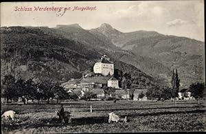 Bild des Verkufers fr Ansichtskarte / Postkarte Werdenberg Sankt Gallen Stadt Schweiz, Schloss mit Margelkopf zum Verkauf von akpool GmbH