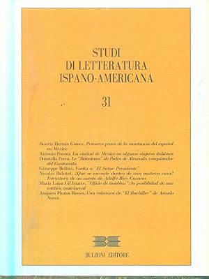 Seller image for Studi di letteratura ispano-americana 31 for sale by Librodifaccia