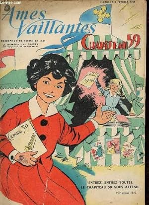 Bild des Verkufers fr mes Vaillantes - Anne 1959 - Hebdomadaires du 8 fvrier au 29 novembre 1959 - 6 numros (incomplet) : n6 + 18 + 27 + 47 + 48 zum Verkauf von Le-Livre