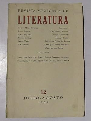 Imagen del vendedor de Revista Mexicana De Literatura. Nmero 12. Julio - Agosto. 1957 a la venta por Librera Urbe
