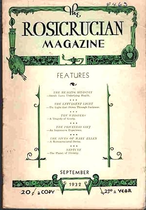 The Rosicrucian Magazine September, 1932, Vol 24, No. 9 Rays from the Rose Cross