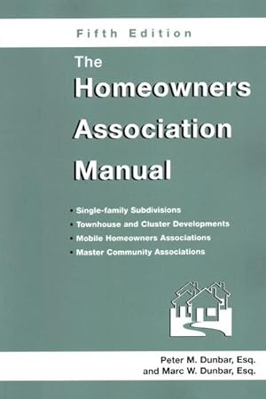 Image du vendeur pour Homeowners Association Manual mis en vente par GreatBookPrices