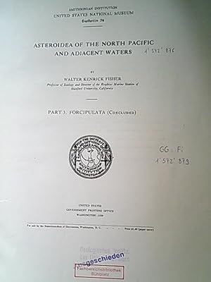 Bild des Verkufers fr Asteroidea of the North Pacific and Adjacent Waters, Vol. 3: Forcipulata. zum Verkauf von Antiquariat Bookfarm