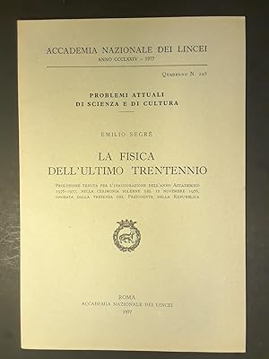 Image du vendeur pour La fisica dell'ultimo trentennio mis en vente par Lost Time Books