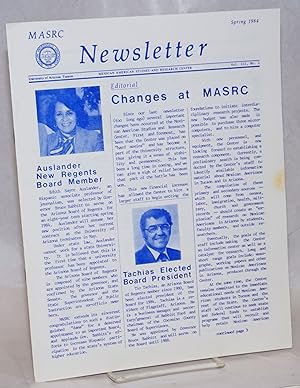 Seller image for MASRC Newsletter: vol. 3, #1, Spring 1984 for sale by Bolerium Books Inc.