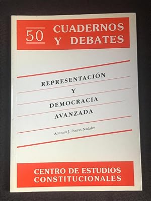 Bild des Verkufers fr REPRESENTACIN Y DEMOCRACIA AVANZADA :Cuadernos y debates n 50 zum Verkauf von LA TIENDA DE PACO