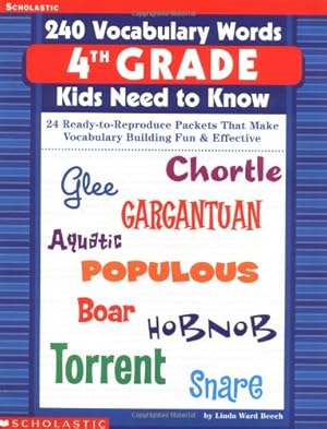 Immagine del venditore per 240 Vocabulary Words 4th Grade Kids Need To Know (Paperback) venduto da InventoryMasters