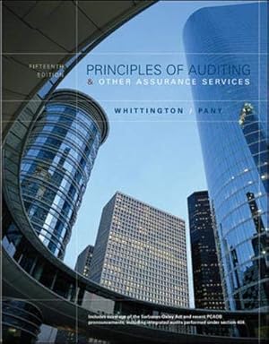 Seller image for Principles of Auditing and Other Assurance Services [Jul 29, 2005] Whittington,Ray and Pany,Kurt for sale by InventoryMasters