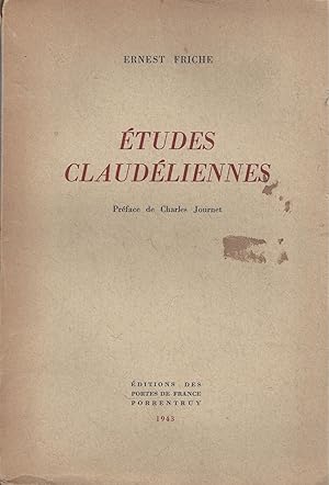 Image du vendeur pour TUDES CLAUDLIENNES - Prface de Charles Journet mis en vente par ART...on paper - 20th Century Art Books