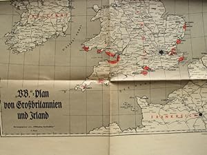 VB [Völkischer Beobachter] Plan von Großbritannien und Irland, um 1940.