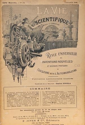 Imagen del vendedor de La Vie Scientifique, Revue Universelle des Inventions Nouvelles et Sciences Pratiques du Cyclisme et de l'Automobilisme, n271 a la venta por Librairie-Bouquinerie Le Pre Pnard