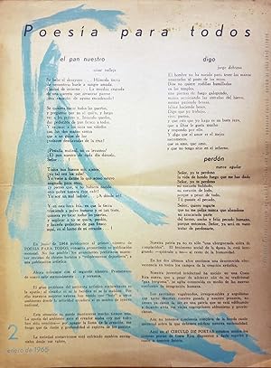 Imagen del vendedor de POESIA PARA TODOS -Publicacin del Crculo de Poetas Costarricenses a la venta por Chaco 4ever Books