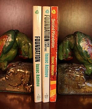The Foundation Trilogy Complete in 3 Volumes All SIGNED, Foundation, Foundation Empire, Second Fo...