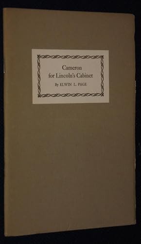 Seller image for Cameron for Lincoln's Cabinet for sale by Pensees Bookshop