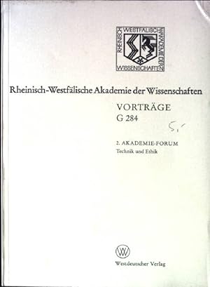 Bild des Verkufers fr Technik und Ethik. Rheinisch-Westflische Akademie der Wissenschaften: Vortrge / G / Geisteswissenschaften ; G 284, 2.Akademie-Forum zum Verkauf von books4less (Versandantiquariat Petra Gros GmbH & Co. KG)