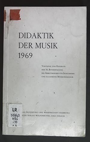 Immagine del venditore per Didaktik der Musik 1969. venduto da books4less (Versandantiquariat Petra Gros GmbH & Co. KG)