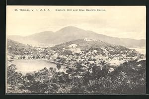 Postcard St. Thomas / Virgin Islands, Eastern Hill and Blue Beard`s Castle