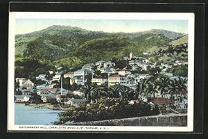 Postcard St. Thomas / Virgin Islands, Government Hill, Charlotte Amalia