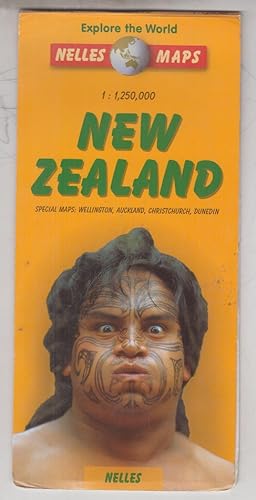 Immagine del venditore per Nelles Maps: New Zealand. Explore the World. Kolorierte Landkarte / Karte. Faltkarte auf Papier. venduto da Allguer Online Antiquariat