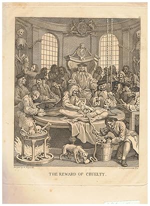 The Reward of Cruelty. Kupferstich (W. HOGARTH inv & pinx. 1747 - RIEPENHAUSEN del. & sc.), um 1795.