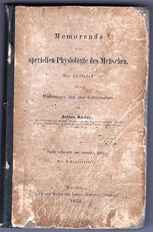 Memoranda der speciellen Physiologie des Menschen. Ein Leitfaden für Vorlesungen und zum Selbstst...