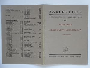 Seller image for Missa brevis Sancti Joannis de Deo (Little organ mass) for sale by Aucott & Thomas