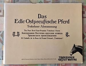 Das edle Ostpreußische Pferd Trakehner Abstammung ,The pure bred East-prussian Trakehner Horse , ...