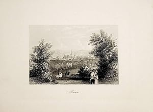 BONN, Gesamtansicht, Ansicht view ca. 1840