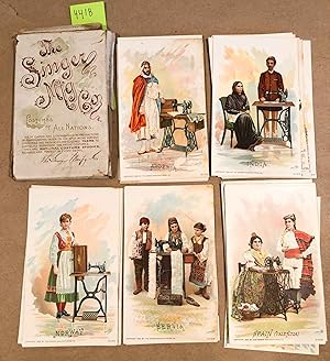 Costumes of all Nations - Singer Sewing Machine advertisements 36 cards in case