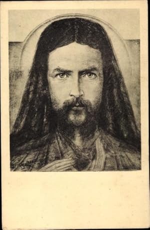 Bild des Verkufers fr Knstler Ansichtskarte / Postkarte Jesus Christus, Portrait zum Verkauf von akpool GmbH