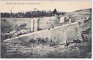 Baalbek, les carrieres et la grande pierre.