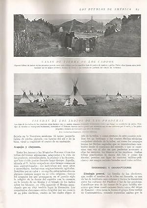 Bild des Verkufers fr LAMINA 15577: Casa delos Caddos y tiendas de los indios de las praderas zum Verkauf von EL BOLETIN