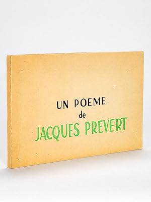 Image du vendeur pour Un Pome de Jacques Prvert [ Cet Amour si violent, si fragile, si tendre, si dsespr ] mis en vente par Librairie du Cardinal