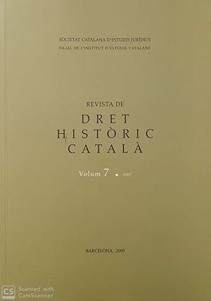 Imagen del vendedor de Revista de dret histric catal (volum 7) a la venta por Llibres Capra
