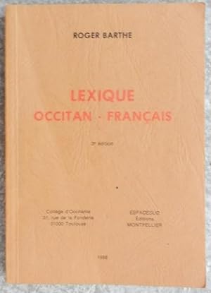 Lexique occitan - français.