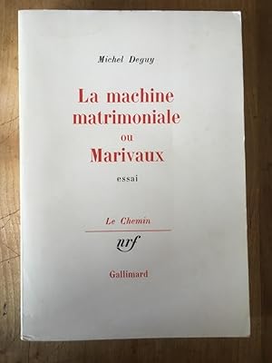 Image du vendeur pour La machine matrimoniale ou Marivaux mis en vente par Librairie des Possibles