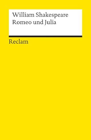 Bild des Verkufers fr Romeo und Julia : Tragdie. William Shakespeare. bers. von August Wilhelm Von Schlegel. Hrsg. von Dietrich Klose / Reclams Universal-Bibliothek ; Nr. 5 zum Verkauf von Antiquariat Buchhandel Daniel Viertel