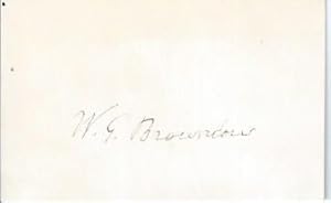 Seller image for W. G. Brownlow, Autograph on Card for sale by The Ridge Books