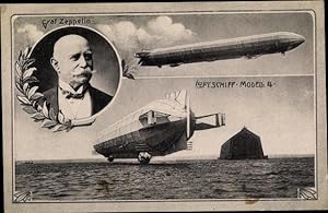 Ansichtskarte / Postkarte Graf Zeppelin, Luftschiff Modell 4