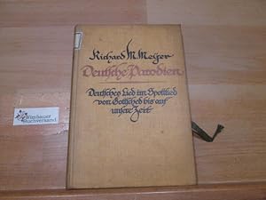 Imagen del vendedor de Deutsche Parodien : deutsches Lied im Spottlied von Gottsched bis auf unsere Zeit. hrsg. von Rich. M. Meyer / Pandora ; Bd. 12 a la venta por Antiquariat im Kaiserviertel | Wimbauer Buchversand