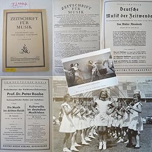 Seller image for Zeitschrift fr Musik. Monatsschrift fr eine geistige Erneuerung der deutschen Musik, gegrndet 1834 als "Neue Zeitschrift fr Musik" von Robert Schumann. Heft 6 Juni 1937, 104. Jahrgang. 8. Tonknstler-Festheft for sale by Galerie fr gegenstndliche Kunst