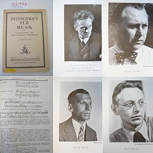 Imagen del vendedor de Zeitschrift fr Musik. Monatsschrift fr eine geistige Erneuerung der deutschen Musik, gegrndet 1834 als "Neue Zeitschrift fr Musik" von Robert Schumann. Heft 6 Juni 1937, 104. Jahrgang. 8. Tonknstler-Festheft a la venta por Galerie fr gegenstndliche Kunst