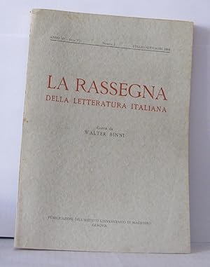 Immagine del venditore per La rassegna della letteratura italiana Numero 3 venduto da Librairie Albert-Etienne