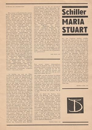 Bild des Verkufers fr Programmheft Friedrich Schiller: MARIA STUART Premiere 23. Dezember 1980 Spielzeit 1980 / 81 zum Verkauf von Programmhefte24 Schauspiel und Musiktheater der letzten 150 Jahre