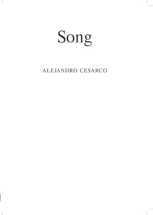 Seller image for Alejandro Cesarco Song for sale by GreatBookPrices