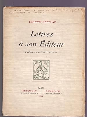 Lettres à son éditeur.