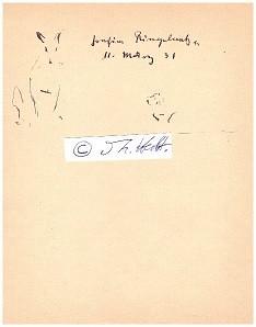 Seller image for JOACHIM RINGELNATZ (1883-1934, eigtl. Hans Btticher) deutscher Dichter und Kabarettist, Maler und Zeichner for sale by Herbst-Auktionen