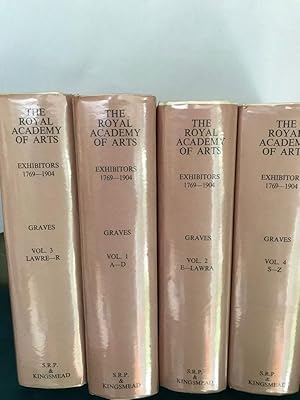 Immagine del venditore per THE ROYAL ACADEMY OF ARTS : A CONCISE DICTIONARY OF CONTRIBUTORS AND THEIR WORK FROM ITS FOUNDATION IN 1769 TO 1904 (FOUR VOLUME SET) venduto da Worlds End Bookshop (ABA, PBFA, ILAB)